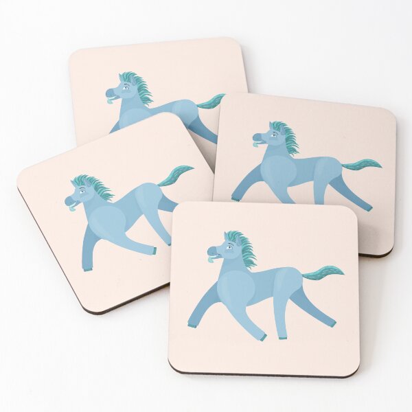 Item preview, Teal Wonky Horse clean simplified designed and sold by BeccaDoodles.