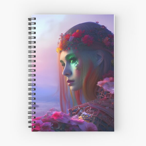 Item preview, Hermosa mujer con armadura de flores mirando con anhelo designed and sold by DanTheManDan.