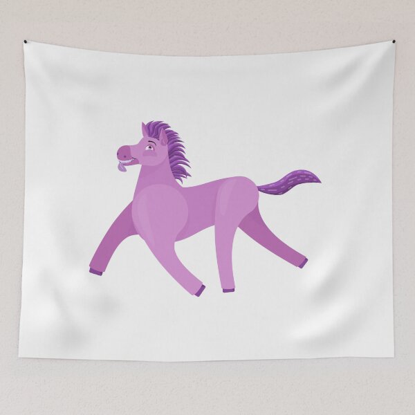 Item preview, Pink Wonky Horse clean simplified designed and sold by BeccaDoodles.
