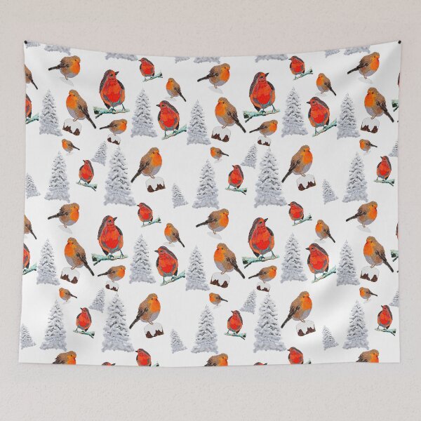 Artikelvorschau, Winter Robin-Kunst entworfen und verkauft von Karen Harding Art and Illustration .