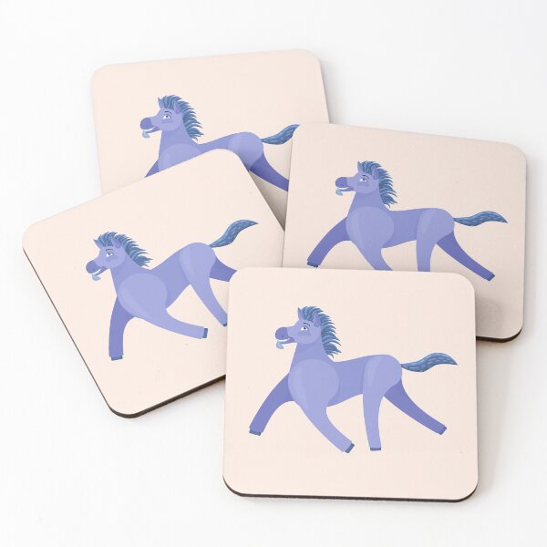 Item preview, Blue Wonky Horse clean simplified designed and sold by BeccaDoodles.