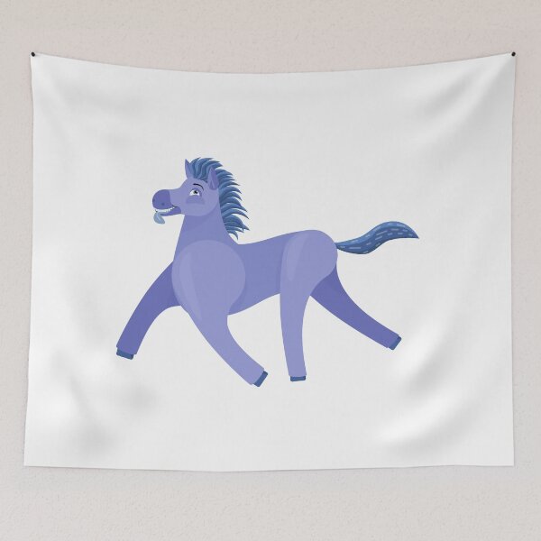 Item preview, Blue Wonky Horse clean simplified designed and sold by BeccaDoodles.
