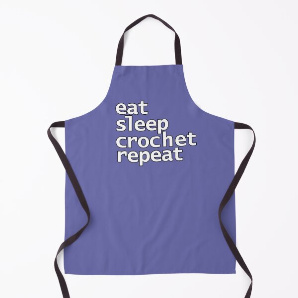 Item preview, Eat Sleep Crochet Repeat Minimal White Text Typography designed and sold by ellenhenry.