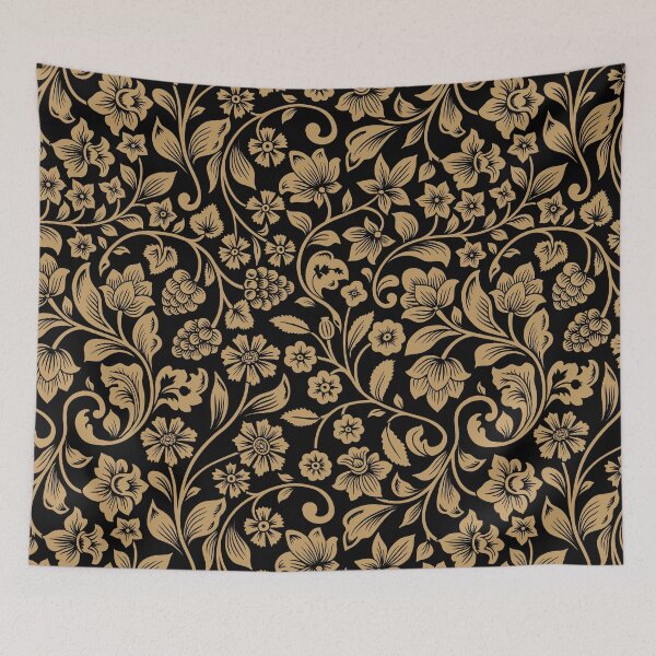 Aperçu de l'œuvre Motif, motif classique, marron floral, textile, motif géométrique créée et vendue par AnadAA.