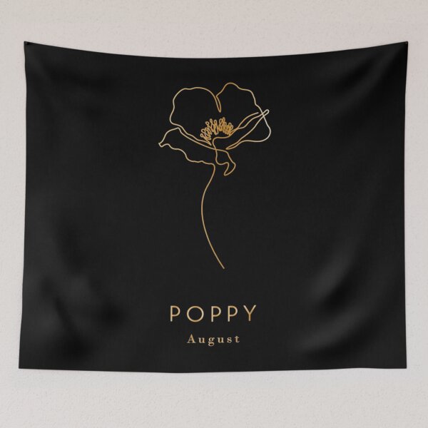 Item preview, Minimalist Gold August Birth Flower  designed and sold by sharagosv.