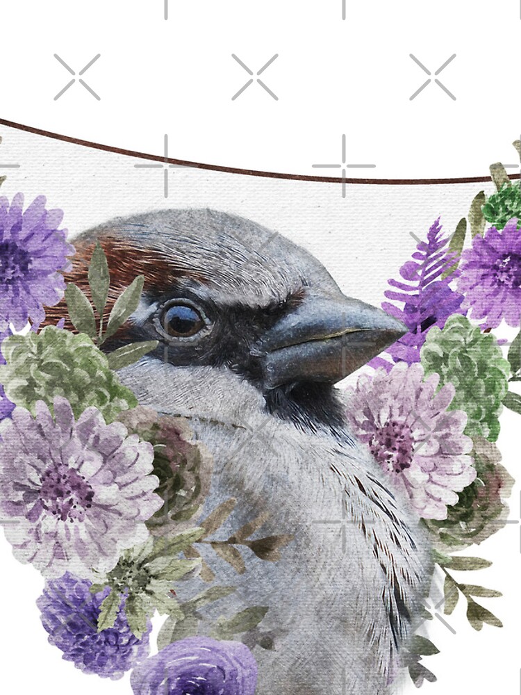 Thumbnail 4 of 4, iPhone Case, Floral Sparrow designed and sold by CritterSticker.