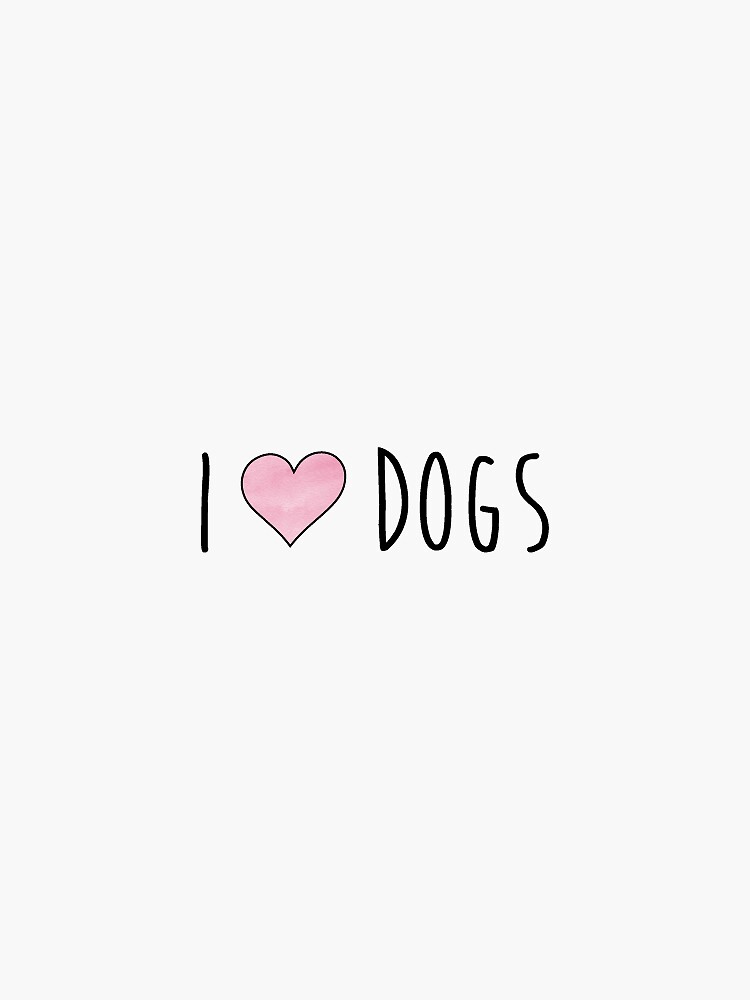 Thumbnail 3 of 3, Sticker, I heart dogs designed and sold by libberdoodle.