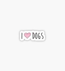 I heart dogs Sticker