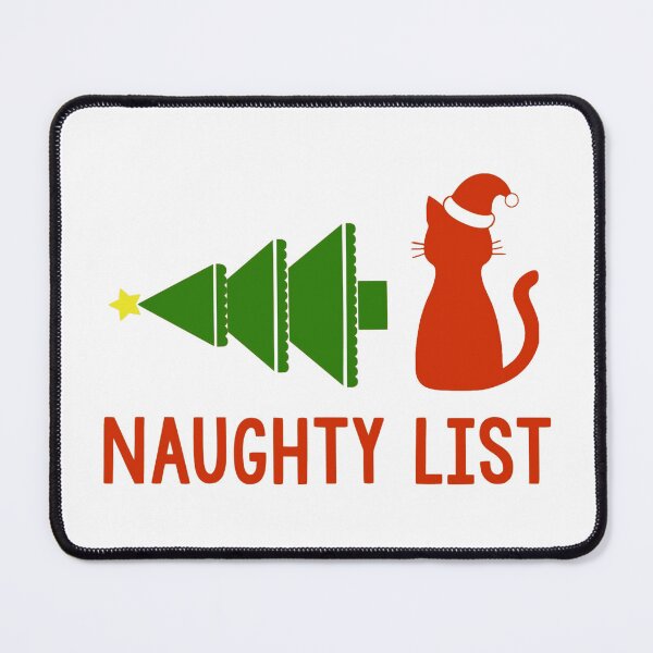 Item preview, Christmas cat - Santa cat - Holiday Cat and Christmas tree - Naughty cat - not nice list designed and sold by smooshfaceutd.