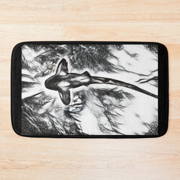 Item preview, Shark From Bottom Sketch designed and sold by Namsus-Printing.