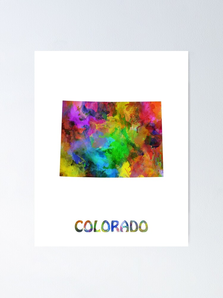 "colorado map" Poster by BekimART Redbubble
