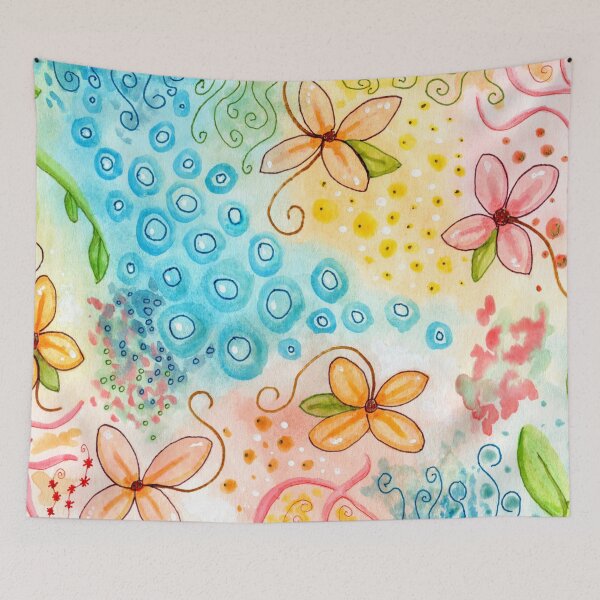 Item preview, Multicolor Abstract Floral Design 281 flowers designed and sold by artbylucie.