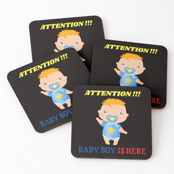 Item preview, Attention Baby Boy Is Here Funny T-Shirt  designed and sold by netdota.