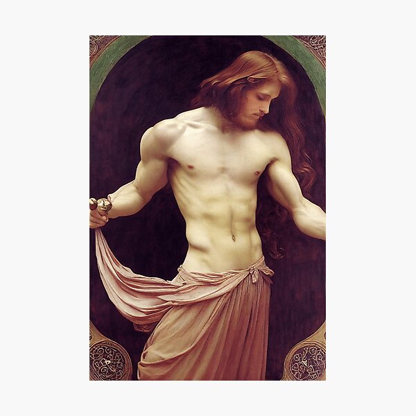 Item preview, Long haired beautiful masculine man posing designed and sold by breaker160.
