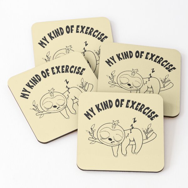 Item preview, My kind of exercise sleeping sloth designed and sold by TipTopTapo.
