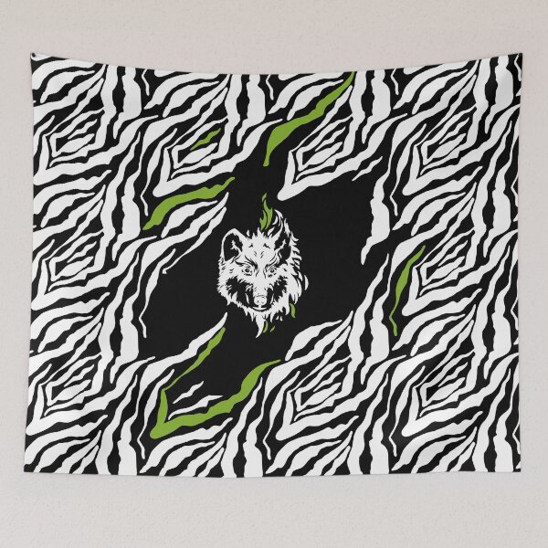 Item preview, GOWILD Seamless Wolf Design - black designed and sold by GOWILDstyle.