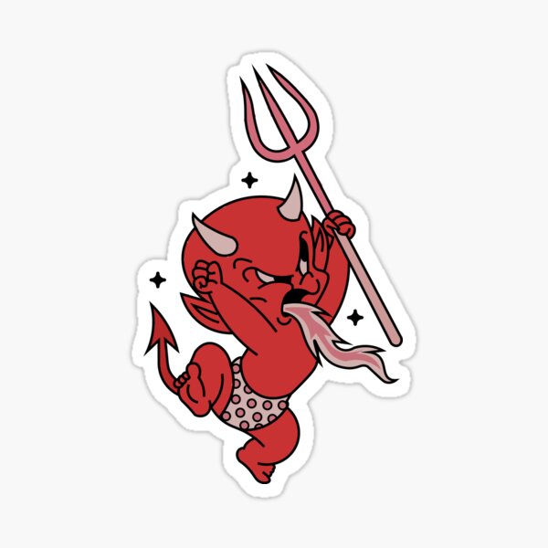 Angry Hot Stuff Devil Sticker