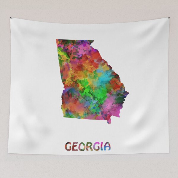 Item preview, georgia map designed and sold by BekimART.