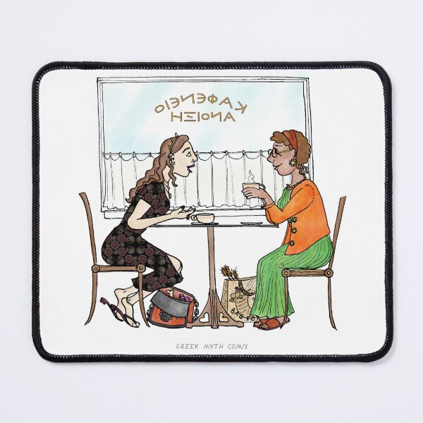 Item preview, Persephone and Demeter meet for coffee designed and sold by GreekMythComix.