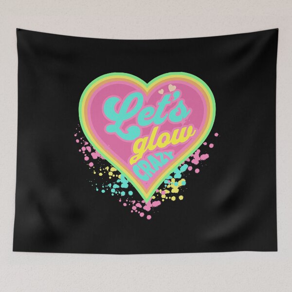 Item preview, Let's Glow Crazy Retro Heart designed and sold by fra02.