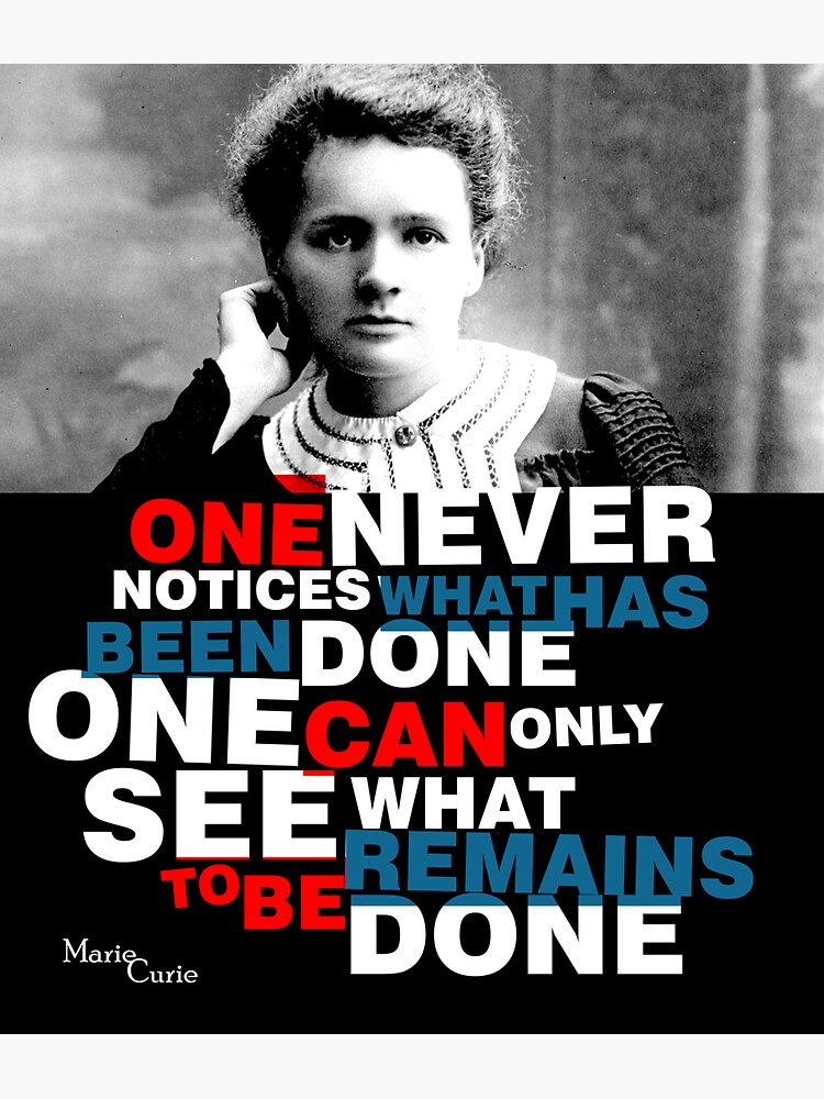 Marie Curie Inspirational Quote 2 Sticker For Sale By Pahleeloola