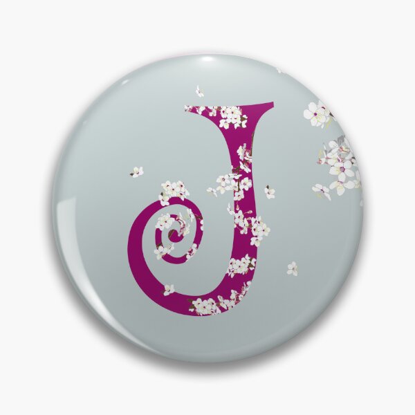 Item preview, Initial J with flowers designed and sold by Emi Yañez.
