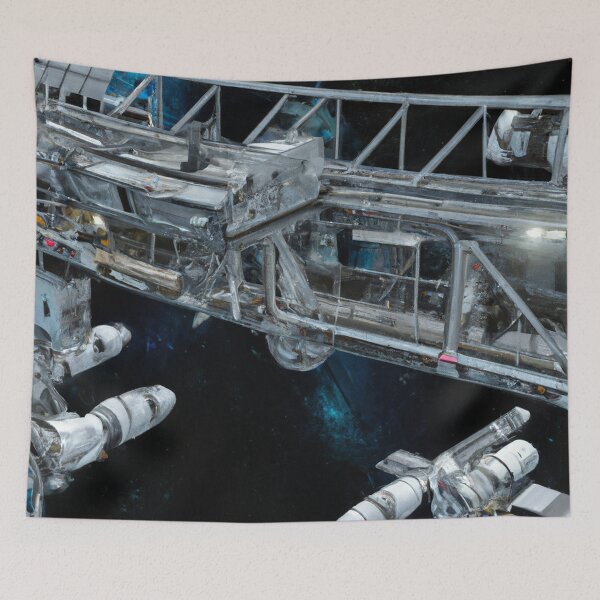 Item preview, Space Station Drawing designed and sold by redmoonrocket.