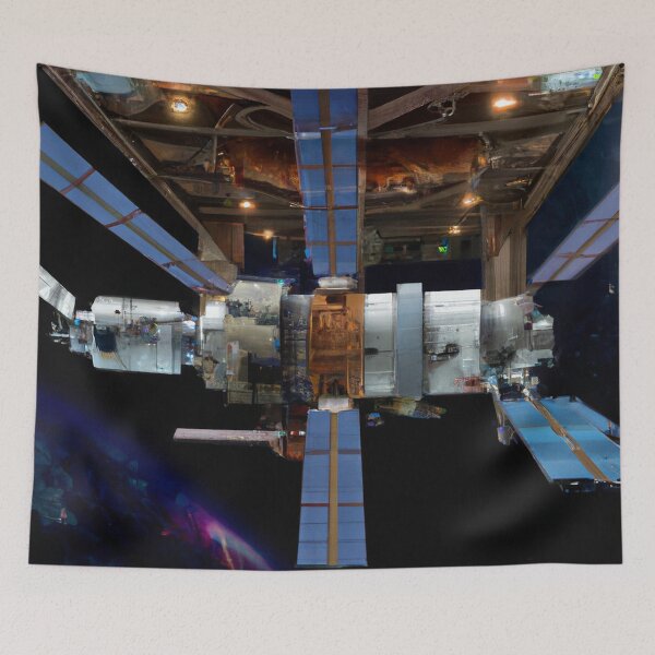 Item preview, Space Station Drawing designed and sold by redmoonrocket.