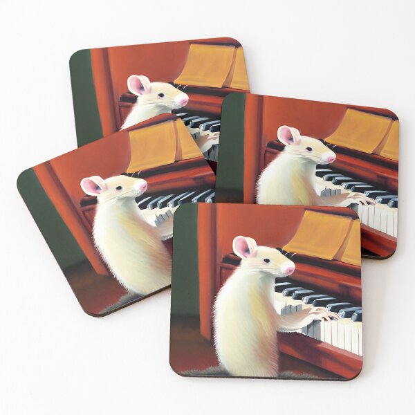 Item preview, Rat Playing Piano, Rats Playing Musical Instruments, Funny Rat designed and sold by GwendolynFrost.
