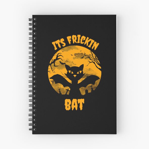Item preview,  Its Frickin Bats- I Love Halloween - Bats And Cat With Orange Moon And Graveyard designed and sold by ImagesDesigns.