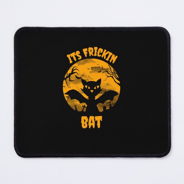 Item preview, Its Frickin Bats- I Love Halloween - Bats And Cat With Orange Moon And Graveyard designed and sold by ImagesDesigns.