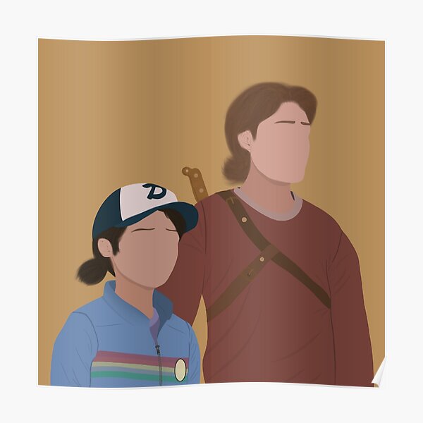 "The Walking Dead Game Season 2 Clementine and Luke Fan Art" Poster for
