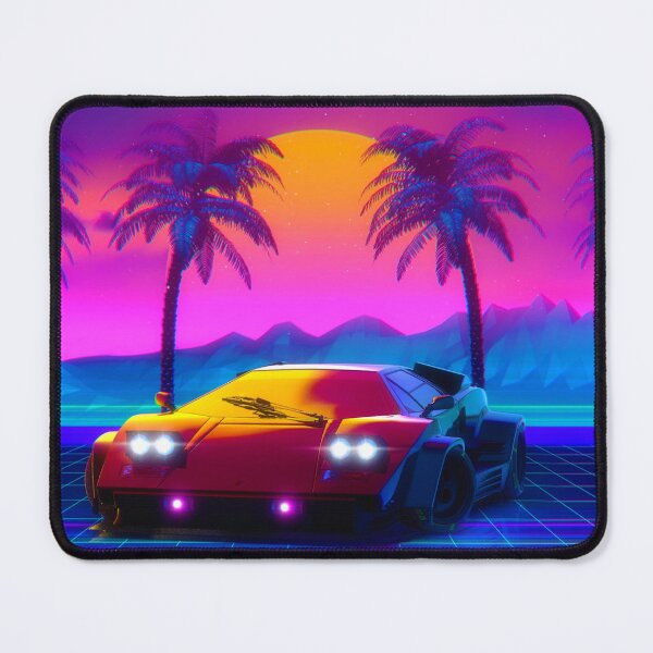Item preview, Lambo Countach Synthwave Sunset designed and sold by SimoCars.