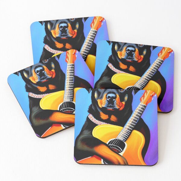 Item preview, Rottweiler With Guitar designed and sold by GwendolynFrost.