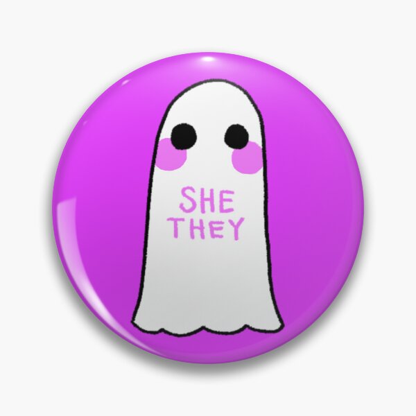 Item preview, She/They Pronouns Ghost designed and sold by AstralAbraxas.