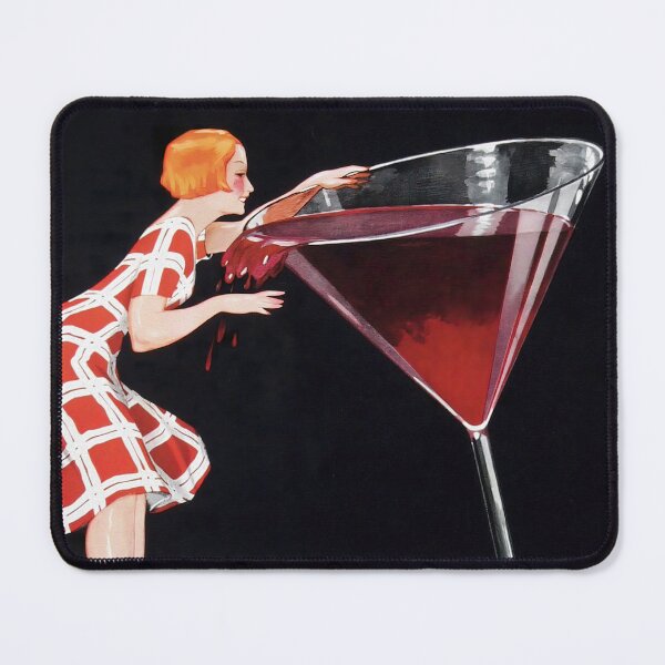 Item preview, Woman and Giant Glass of Wine Vintage Wall Art designed and sold by vintagevivian.