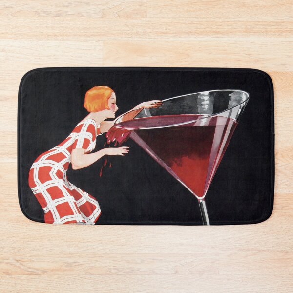 Item preview, Woman and Giant Glass of Wine Vintage Wall Art designed and sold by vintagevivian.