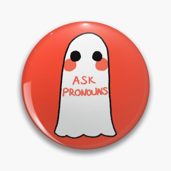 Item preview, Ask Pronouns Ghost designed and sold by AstralAbraxas.