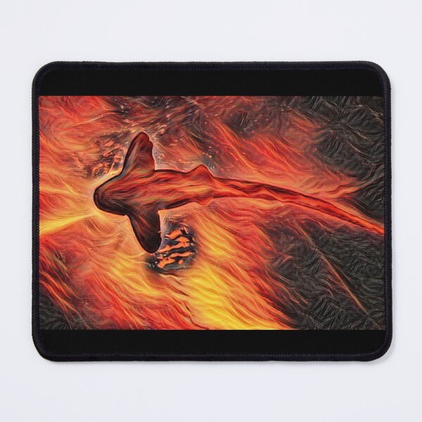 Item preview, Shark From Bottom Swimming In Fire designed and sold by Namsus-Printing.