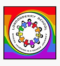 Londonderry Original Logo with Rainbow Swirl Photographic Print