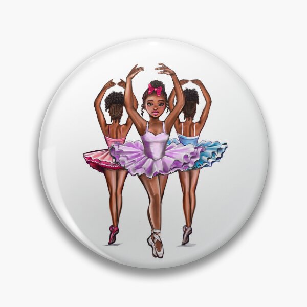 Item preview, African American, Black ballerina girls with corn rows dancing 6 !  This black girl loves dance Afro hair dark brown skin tutu. Love Ballet designed and sold by Artonmytee.