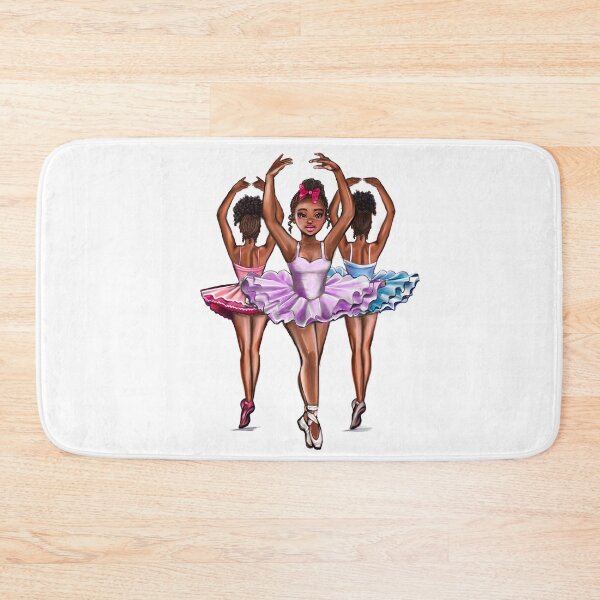 Item preview, African American, Black ballerina girls with corn rows dancing 6 !  This black girl loves dance Afro hair dark brown skin tutu. Love Ballet designed and sold by Artonmytee.