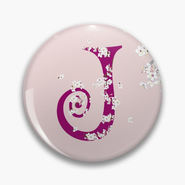 Item preview, Initial J with flowers designed and sold by Emi Yañez.