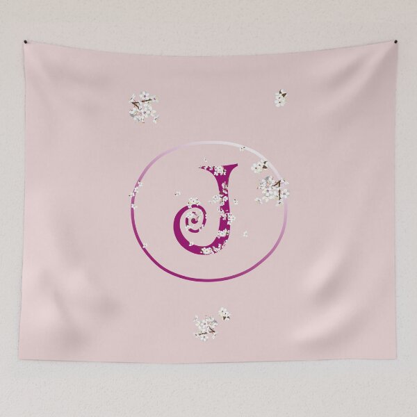 Item preview, Initial J with flowers designed and sold by Emi Yañez.