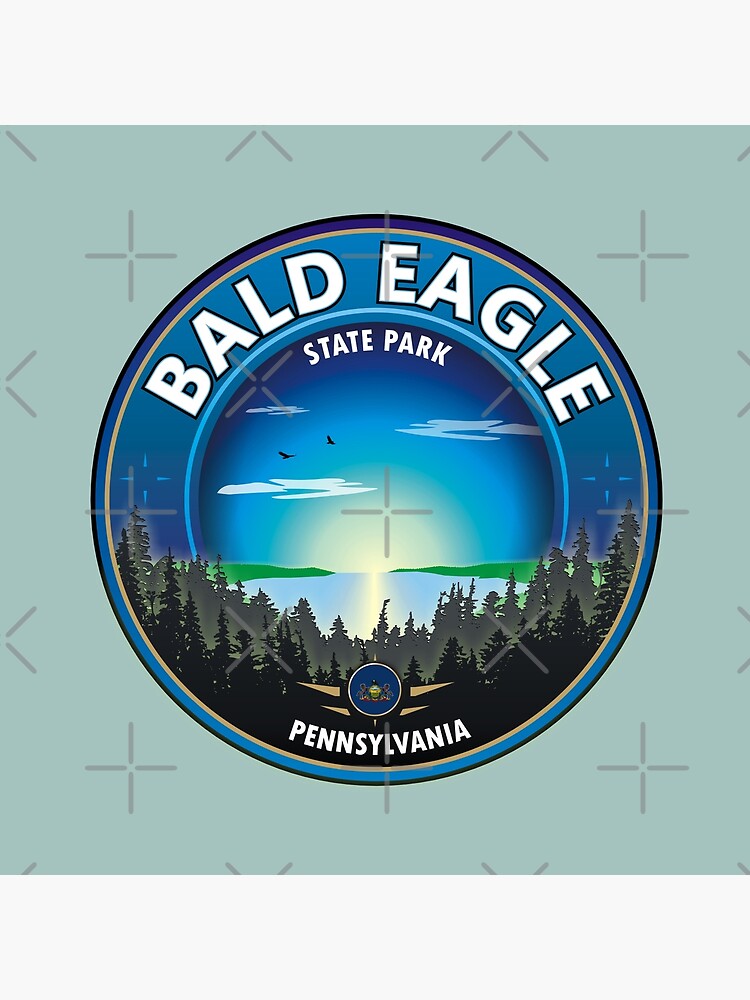"Bald Eagle State Park Pennsylvania landscape blue" Poster for Sale by