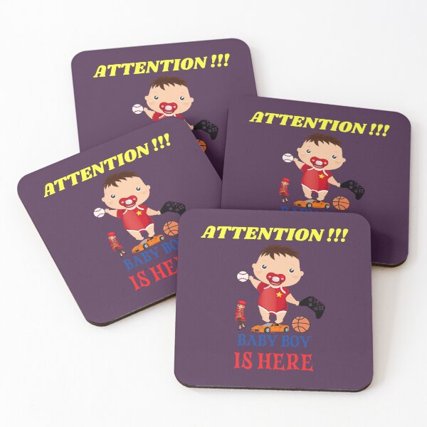 Item preview, Attention Baby Boy Is Here Funny T-Shirt  designed and sold by netdota.