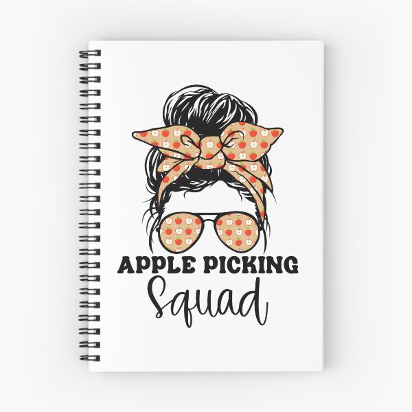 Item preview, Apple Picking Squad Harvest Season Funny Apple Messy Bun Bleached  designed and sold by biigshow.