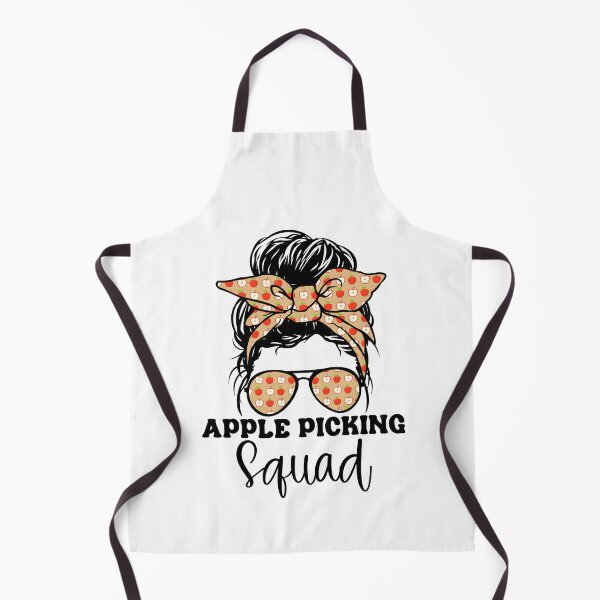 Item preview, Apple Picking Squad Harvest Season Funny Apple Messy Bun Bleached designed and sold by biigshow.