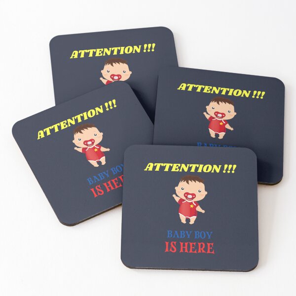 Item preview, Attention Baby Boy Is Here Funny T-Shirt  designed and sold by netdota.