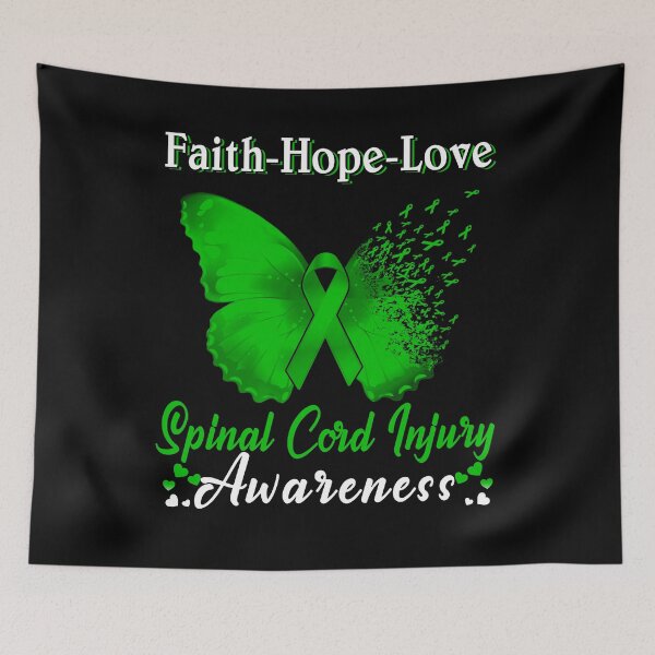 Item preview, Faith Hope Love Butterfly Spinal Cord Injury Awareness designed and sold by Gillosina.
